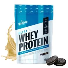 Shark Pro Ultra Whey Protein Sabor Cookies - 30g de Proteínas - Suplemento Alimentar de Proteínas em Pó - WPC e WPI - Fórmula com Colágeno e Albumina - 907g Pouch