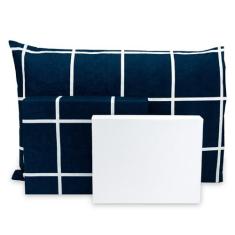 Lençol Solteirão 3 pçs Estampado Percal Flex 400 Fios Toque Acetinado 