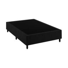 Base Cama Box Premium Casal Comum Preto