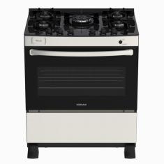 Fogao a Gas 5 Bocas Venax Gaudi Vitreo Inox