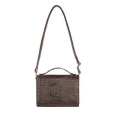Bolsa pequena tiracolo de couro croco Deise-Feminino