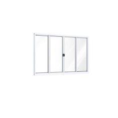 Janela de Alumínio de Correr 100x120cm 4 Folhas Riobras