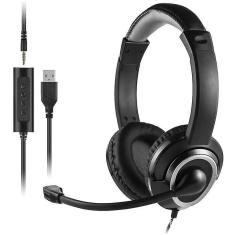 Fone Headset com Microfone, Cancelamento de ruído, P3 e USB, Preto, PH427 , MULTILASER