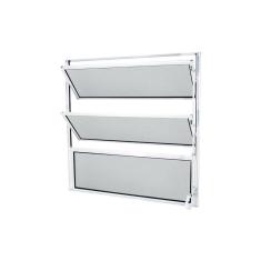 Janela Basculante Abertura Central  Exclusivo 1 Seção Vidro Mini Boreal 60x60cm CRV Portas e Janelas