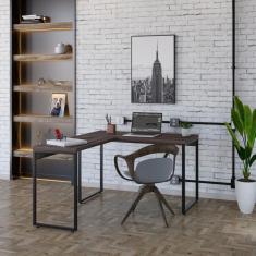 Mesa em L Kuadra Office 120X150X75cm
