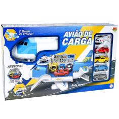Brinquedo Infantil Aviao de Resgate com Carrinhos DM TOYS