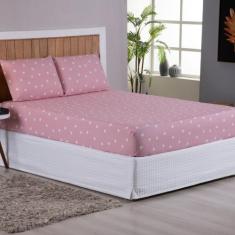 Jogo De Lençol Queen 3 Peças 200 Fios 100% Algodão Estampado - Shoppin