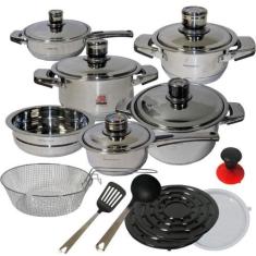 Jogo De Panelas Royal Alemã - Aço Cirúrgico 23 Peças - Dusseldorf