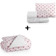 Lençol Para Bebê com Edredom 4 pçs Kit Mini Cama Moderninhos - ENTROU 