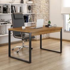 Mesa de Escritório Málaga Nogal e Preta 120 cm