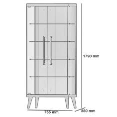 Cristaleira Tifanny Off White - Imcal