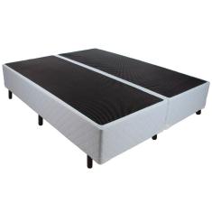 Cama Box Base Queen Universal Tecido White (158x198x24 (2 uni 79X198)) - Luckspuma