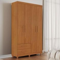 Guarda Roupa Solteiro 4 Portas 2 Gavetas Califórnia - Conquista Móveis