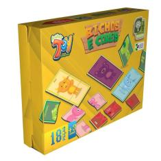 Brinquedo Quebra Cabeça Bichos E Cores Em Mdf +3 Anos 18
