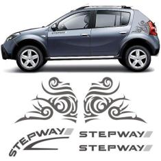 Kit Faixas Sandero Stepway 08/11 + Adesivo Tribal Grafite - SPORTINOX,
