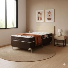 Cama Box Solteiro Castor Sleep Max D45 88x188x45 + Box Castor, Solteir
