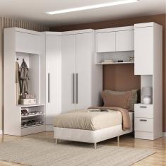 Guarda-roupa Modulado Viena 7 Portas 2 Gavetas5 Peças Espresso Móveis Branco