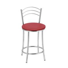 Kit 2 Banquetas Cromadas BC26C de Metal e Assento Espuma D15 Treparoni