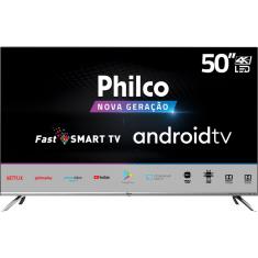 Smart Google TV 50" LED Philco Borderless 4k Fast Smart Áudio Dolby Com Chromecast Built In - PTV50G71AGBLS 4k