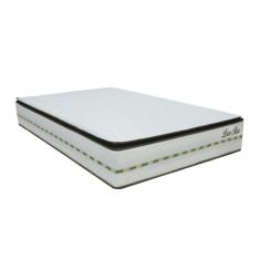 Colchão Casal Queen Molas Ensacadas Pillow Top Love Star Gazin 158x198x28cm Branco - Suporta até 100kg por pessoa