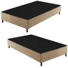 2 Bases Box Solteiro 42x88x188cm júlia Rustico Bege