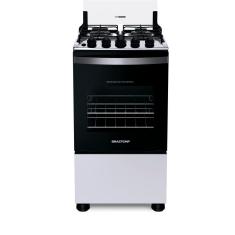 Fogão Brastemp 4 Bocas Branco Com Duas Prateleiras Com Alturas Ajustáveis Bfo4nbb - Bivolt