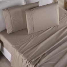 Jogo de Lençol Queen 04 Peças Percal 400 Fios Ponto Palito - Marias En