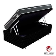 Conjunto Cama Box Baú Solteiro + Colchão D33 Solteiro Linha Platinum P