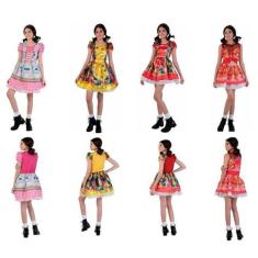 Fantasia Vestido infantil Festa Junina Caipirinha Quadrilha - Global F