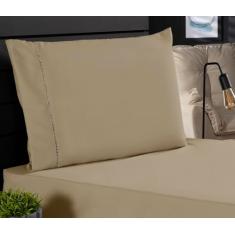 Jogo de Cama Classic Solteiro Percal 400 Fios Ponto Palito 02 Peças, Antiácaro, Anti-pilling com Toque Macio - Fendi