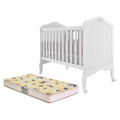 Berço Mini Cama Harmonia com Colchão Supreme - Permóbili Baby Branco