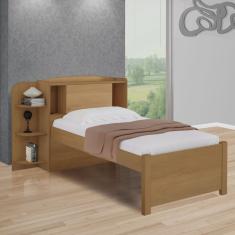 Cama Solteiro Milênio Com Baú 100% Mdf Espresso Móveis