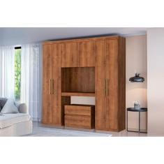 Guarda Roupa Casal 6 Portas e 2 Gavetas Porto 837 Nature - Carraro