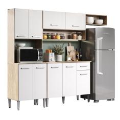 Armário Cozinha Compacta Arizona Smart Carraro - Carvalho/branco Carvalho/branco