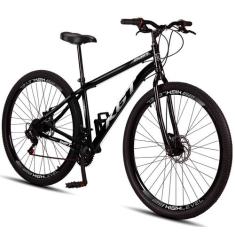 Bicicleta Aro 29 Aço Carbono KGT Shift Freios A Disco 21 Marchas, Pret