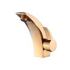 Torneira para Banheiro Prizi Misturador Monocomando Dourada - KE-7061