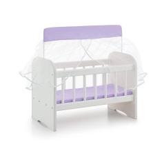 Berço Para Boneca Com Enxoval Lilás - Sonno Baby