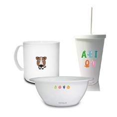 Kit Caneca, Bowl e Copo Personalizados para Dia das Crianças