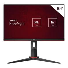 Monitor Gamer Hero 23,8'' 144hz Ips Freesync 24g2/bk Cor Preto/vermelho Aoc 100v/240v 24G2