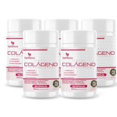 Kit Com 05 - Colágeno Hidrolisado + Ácido Hialurônico + Q10 + Biotina + Vit 60 Caps 600mg TuttiFlora