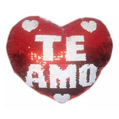 Almofada Coração De Pelúcia te Amo Namorados - 27cm