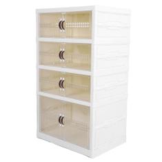 Caixa de Armazenamento de Sapatos, Recipientes de Sapatos Multifuncionais Empilháveis ​​resistentes e Espessos Com Porta Magnética para Brinquedos de Roupas de Sala de Estar de