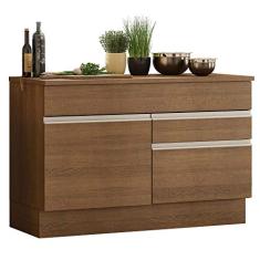 Balcão de Pia Madesa Glamy 120 cm 1 Porta e 2 Gavetas (Com Tampo) - Rustic