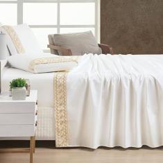 Jogo de Lençol Algodão Egípcio 400 Fios Queen Supreme 04 Peças - BIA E