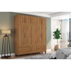 Roupeiro / Guarda Roupas HOU Triplex 5 Portas + 4 Gavetas Com Cabideir