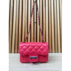 Bolsa feminina ombro transversal alça corrente reforçada - MANU SHOES,