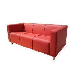Sofá Nilo Sala Recepção 3 Lugares - Vermelho - RUD HOUSE, VERMELHO