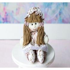 Boneca luiza mini infantil - vestido floral. - CKD CONFECCOES, Floral 