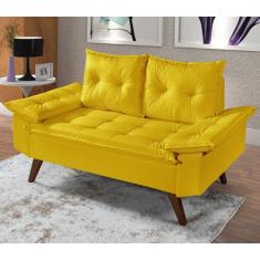 Sofá Namoradeira Bariloche 2 Lugares em Material Sintético - Essencial