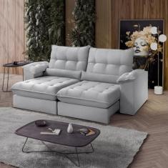 Sofá Retrátil Reclinável Molas Ensacadas Chicago 250 Cm - DECOR LAR